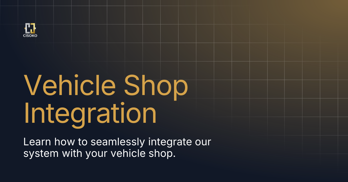 Vehicle Shop Integration